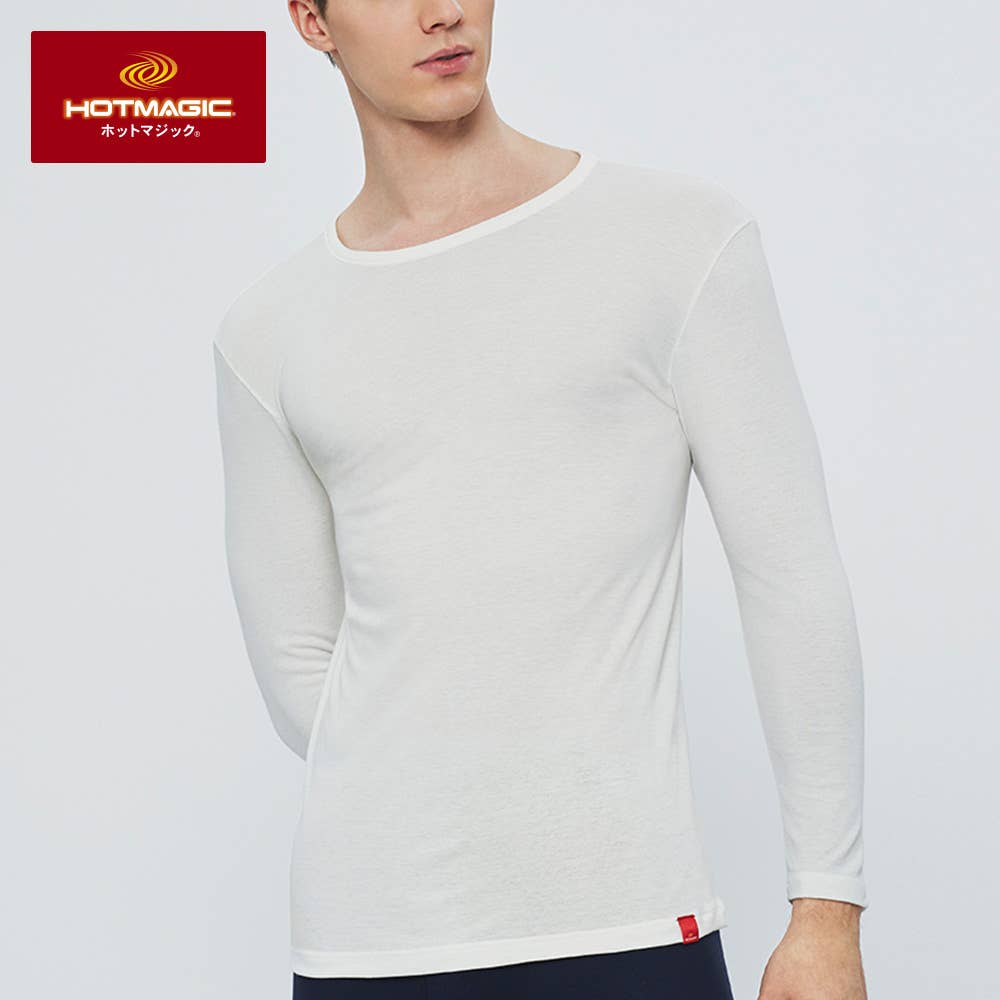 【やみつき柔らか】長袖クルーネックシャツ（丸首）(9分袖)【SALE】